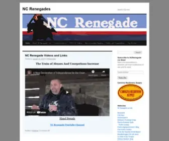 Ncrenegade.com(Opinions and Commentary for the Hard Tea Party) Screenshot