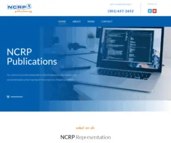 NCRppublications.org(NCRP Publications) Screenshot