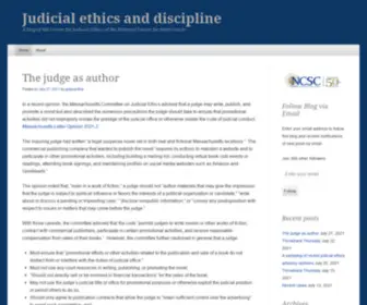 NCScjudicialethicsblog.org(Judicial ethics and discipline) Screenshot