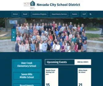 NCSD.school(Nevada City School District serves students and) Screenshot