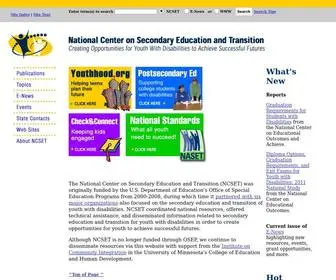 Ncset.org(The National Center on Secondary Education and Transition Web Site) Screenshot