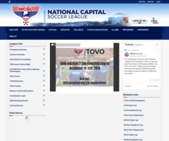 NCSL-Soccer.com(National Capital Soccer League) Screenshot