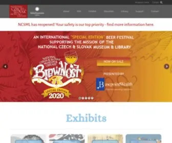 NCSML.org(National Czech and Slovak Museum & Library) Screenshot