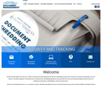 NCSS-Documentshredding.com(North Central Sight Services) Screenshot