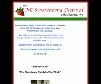 NCStrawberryfestival.com(NC Strawberry Festival) Screenshot