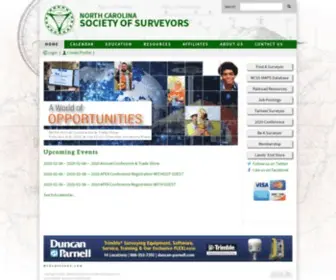 Ncsurveyors.com(North Carolina Society of Surveyors) Screenshot