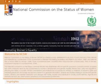 NCSW.gov.pk(National Commission on the Status of Women) Screenshot