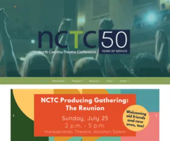 NCTC.org(North Carolina Theatre Conference) Screenshot