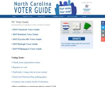 Ncvoterguide.org(Your source for information on voting) Screenshot