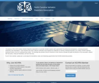 NCvra.org(North Carolina Verbatim Reporters Association) Screenshot