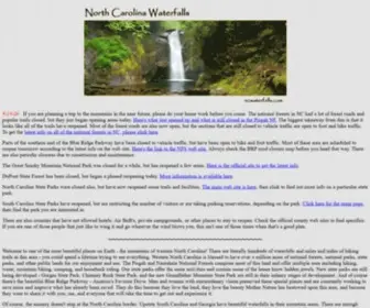 Ncwaterfalls.com(North Carolina Waterfalls) Screenshot