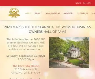 NCwbohalloffame.org(NC Women Business Owners Hall of Fame) Screenshot