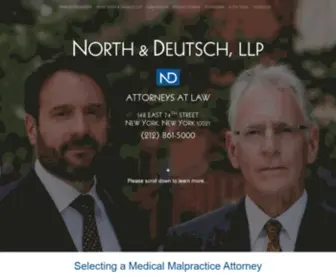 ND-Law.com(NYC Medical Malpractice Firm North Deutsch LLP NYC Medical Malpractice Firm North Deutsch LLP) Screenshot