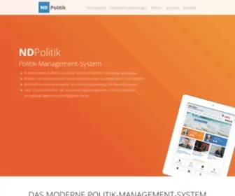 ND-Politik.de(Politik-Management System für Politiker und Parteien) Screenshot