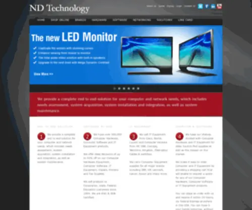 ND-Technology.com(A Computer Hardware and IT Equipment Provider) Screenshot