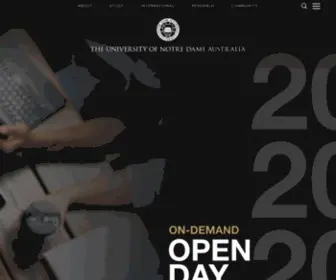 ND.edu.au(The university of notre dame australia) Screenshot