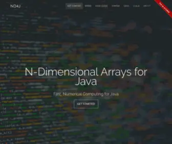 ND4J.org(N-Dimensional Arrays for Java) Screenshot