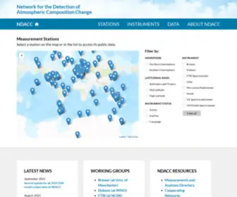 NdacCDemo.org(Network for the Detection of Atmospheric Composition Change) Screenshot