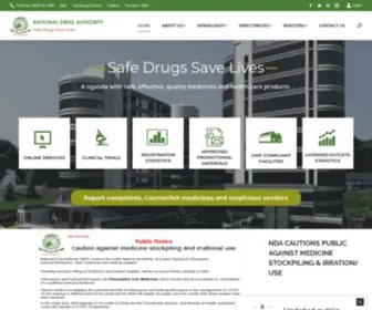 Nda.or.ug(National Drug Authority) Screenshot
