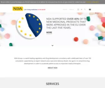 Ndareg.com(NDA supported over 40 % of the new medical products that were approved in the EU over the last five years) Screenshot