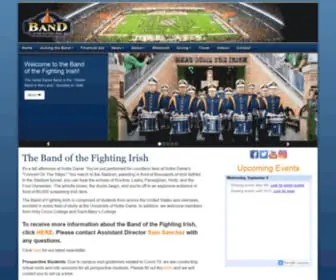 Ndband.com(Notre Dame Marching Band Home) Screenshot