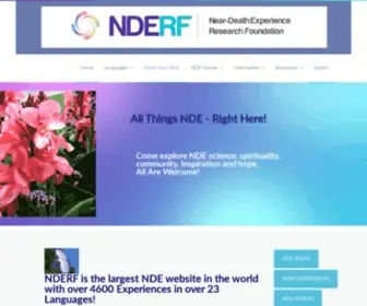 Nderf.org(Near Death Experience Research Foundation the largest collection of Near Death Experiences (NDE)) Screenshot