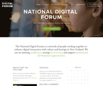 NDF.org.nz(National Digital Forum Conference postponed to 22) Screenshot