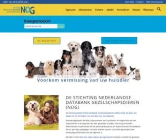 NDG.nl(De NDG registreert chipnummers voor huisdieren. Voor éénmalig € 6) Screenshot