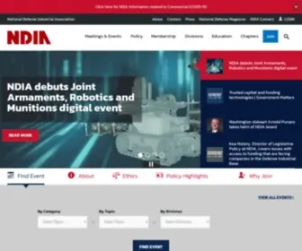 Ndia.org(NDIA (National Defense Industrial Association)) Screenshot