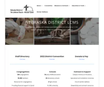 NDLCMS.org(Nebraska District of The Lutheran Church) Screenshot