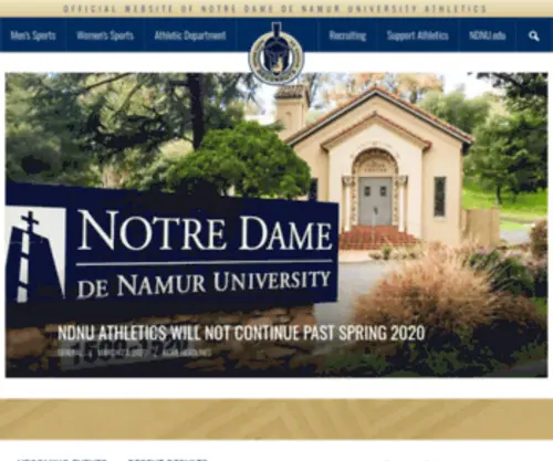 Ndnuargos.com(Notre Dame de Namur University Athletics) Screenshot