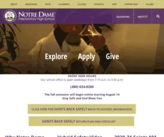 NDpsaints.org(Notre Dame Preparatory) Screenshot