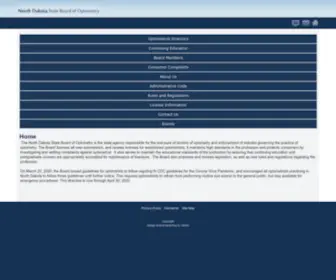 NDsbopt.org(North Dakota State Board of Optometry) Screenshot