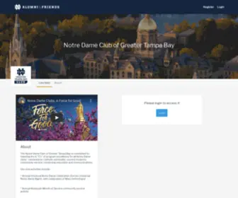 Ndtampabay.com(Notre Dame Club of Greater Tampa Bay) Screenshot