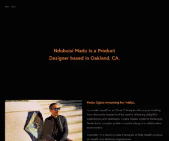 Ndubuisimadu.com(Ndubuisi Madu Visual and UX Designer) Screenshot