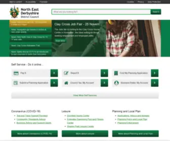NE-Derbyshire.gov.uk(North East Derbyshire District Council) Screenshot