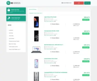 NE-Verirsen.com(Ne-Verirsen Alışveriş Platformu Fiyatı Sen Belirle Menu) Screenshot