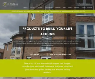 Neaco.co.uk(Balustrade, balconies, grilles and adaptive bathing) Screenshot