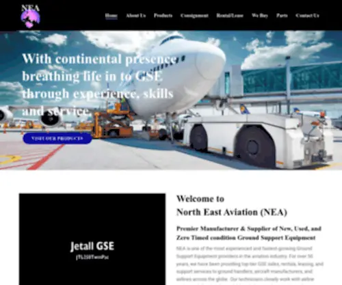 Neacorp.com(Airline Ground Support Equipment & Services in Canada) Screenshot