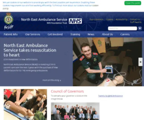 Neambulance.nhs.uk(Home ) Screenshot