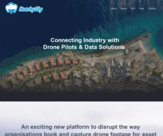 Nearbysky.com(On-demand app marketplace connecting Real Estate with Drone pilots) Screenshot