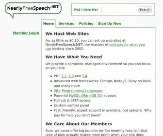 Nearlyfreespeech.net(Web hosting) Screenshot