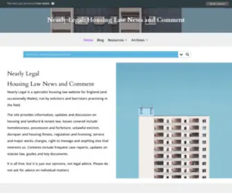 Nearlylegal.co.uk(Housing law reports and analysis) Screenshot