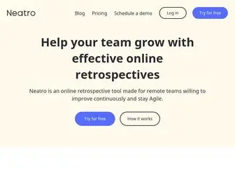 Neatro.io(Online Agile retrospective tool for remote teams) Screenshot