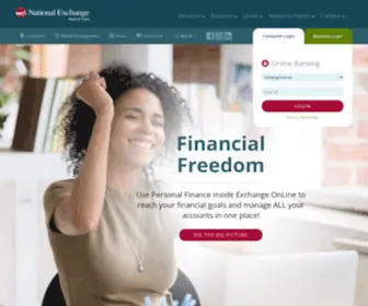 Nebat.com(National Exchange Bank & Trust) Screenshot