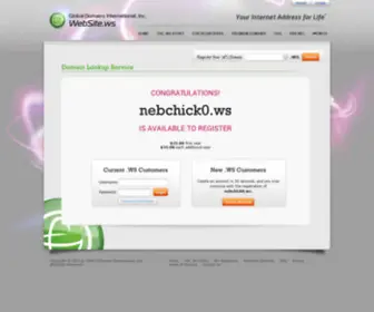 Nebchick0.ws(Your Internet Address For Life) Screenshot