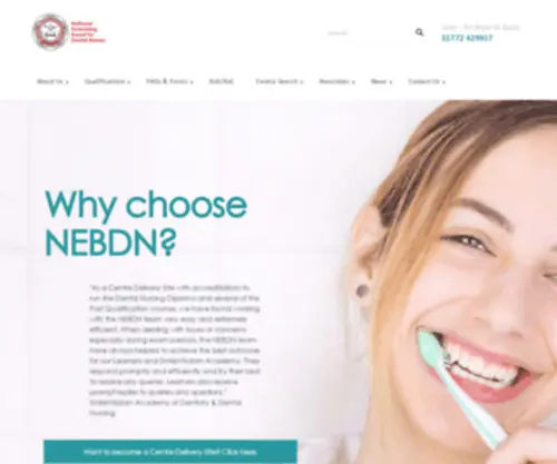 Nebdn.org(The National Examining Board for Dental Nurses) Screenshot
