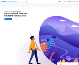 Nebeek.com(Discover the web with a fresh view social network features) Screenshot