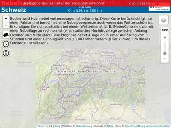 Nebelkarte.ch(Hochnebelkarte) Screenshot