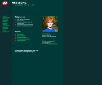 Nebelong.dk(Nebelong kommunikation. Kommunikationsr錮givningsfirma.Intern og ekstern kommunikation) Screenshot